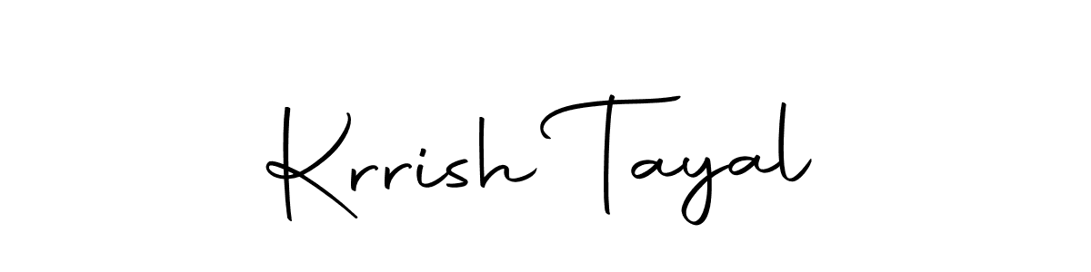 The best way (Autography-DOLnW) to make a short signature is to pick only two or three words in your name. The name Krrish Tayal include a total of six letters. For converting this name. Krrish Tayal signature style 10 images and pictures png