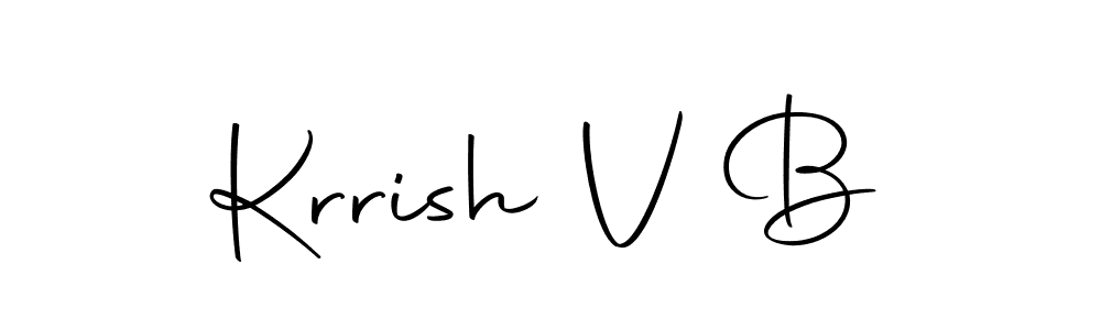 Create a beautiful signature design for name Krrish V B. With this signature (Autography-DOLnW) fonts, you can make a handwritten signature for free. Krrish V B signature style 10 images and pictures png