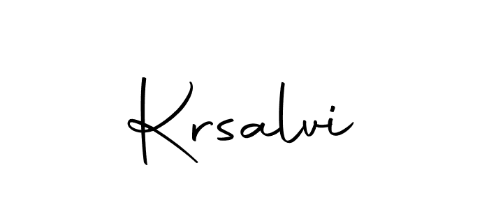 Krsalvi stylish signature style. Best Handwritten Sign (Autography-DOLnW) for my name. Handwritten Signature Collection Ideas for my name Krsalvi. Krsalvi signature style 10 images and pictures png