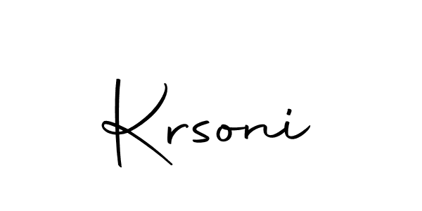 Create a beautiful signature design for name Krsoni. With this signature (Autography-DOLnW) fonts, you can make a handwritten signature for free. Krsoni signature style 10 images and pictures png