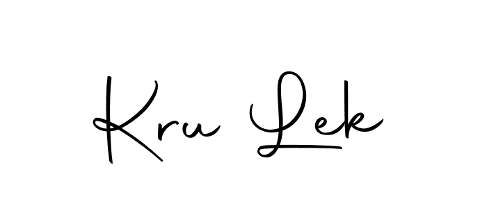 Kru Lek stylish signature style. Best Handwritten Sign (Autography-DOLnW) for my name. Handwritten Signature Collection Ideas for my name Kru Lek. Kru Lek signature style 10 images and pictures png