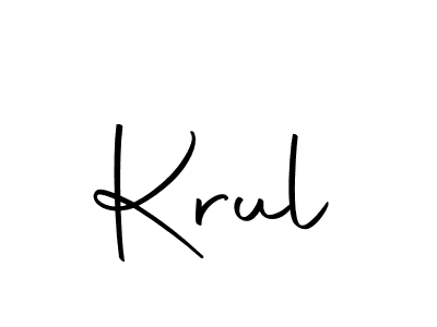 Use a signature maker to create a handwritten signature online. With this signature software, you can design (Autography-DOLnW) your own signature for name Krul. Krul signature style 10 images and pictures png