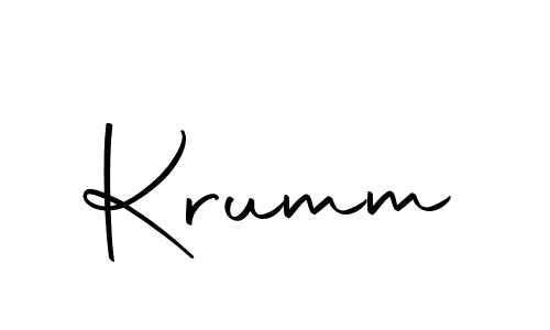 Use a signature maker to create a handwritten signature online. With this signature software, you can design (Autography-DOLnW) your own signature for name Krumm. Krumm signature style 10 images and pictures png