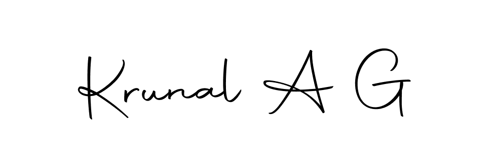 It looks lik you need a new signature style for name Krunal A G. Design unique handwritten (Autography-DOLnW) signature with our free signature maker in just a few clicks. Krunal A G signature style 10 images and pictures png
