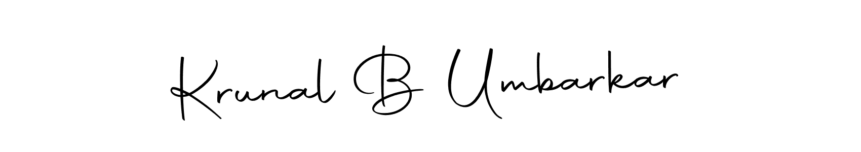 Make a beautiful signature design for name Krunal B Umbarkar. With this signature (Autography-DOLnW) style, you can create a handwritten signature for free. Krunal B Umbarkar signature style 10 images and pictures png