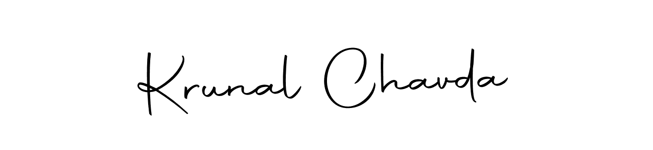 Also we have Krunal Chavda name is the best signature style. Create professional handwritten signature collection using Autography-DOLnW autograph style. Krunal Chavda signature style 10 images and pictures png