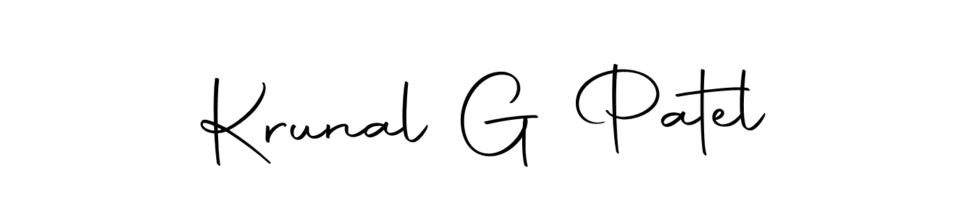 Make a beautiful signature design for name Krunal G Patel. With this signature (Autography-DOLnW) style, you can create a handwritten signature for free. Krunal G Patel signature style 10 images and pictures png