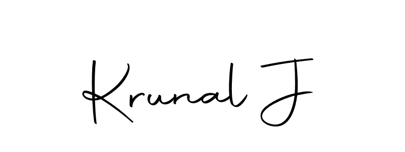 Also we have Krunal J name is the best signature style. Create professional handwritten signature collection using Autography-DOLnW autograph style. Krunal J signature style 10 images and pictures png