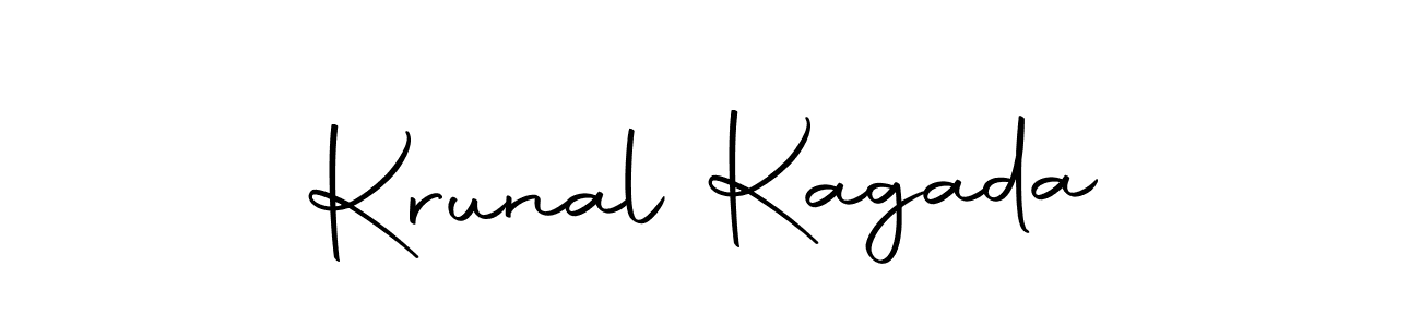 Design your own signature with our free online signature maker. With this signature software, you can create a handwritten (Autography-DOLnW) signature for name Krunal Kagada. Krunal Kagada signature style 10 images and pictures png