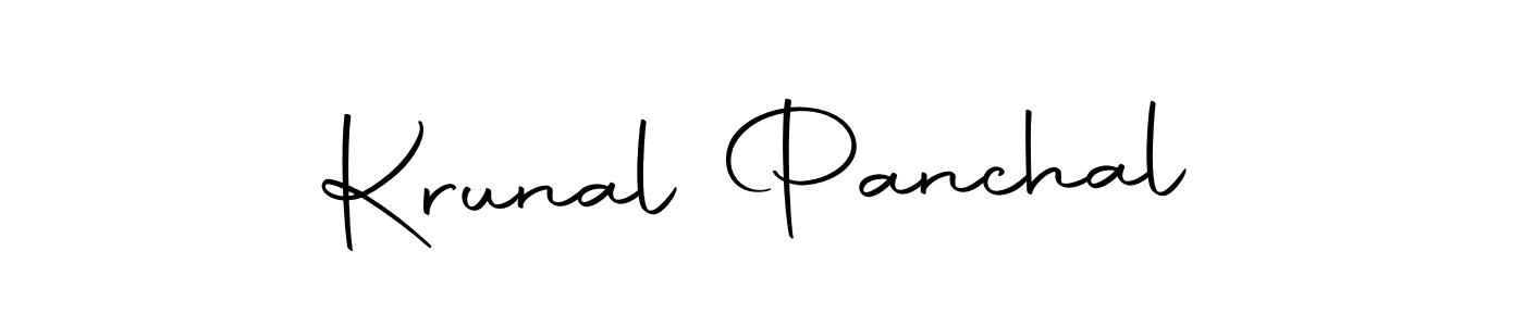 Use a signature maker to create a handwritten signature online. With this signature software, you can design (Autography-DOLnW) your own signature for name Krunal Panchal. Krunal Panchal signature style 10 images and pictures png