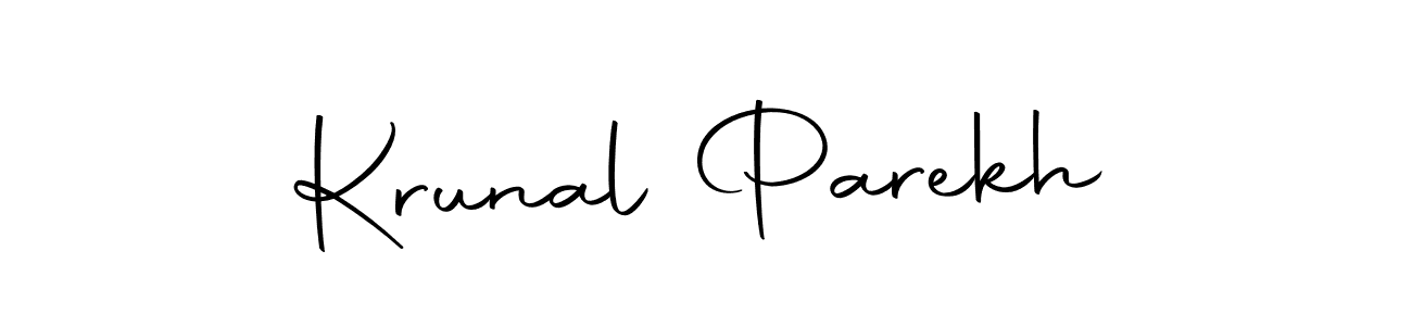 Create a beautiful signature design for name Krunal Parekh. With this signature (Autography-DOLnW) fonts, you can make a handwritten signature for free. Krunal Parekh signature style 10 images and pictures png