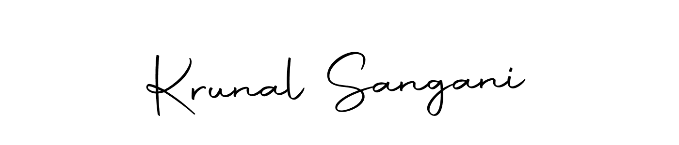Also we have Krunal Sangani name is the best signature style. Create professional handwritten signature collection using Autography-DOLnW autograph style. Krunal Sangani signature style 10 images and pictures png