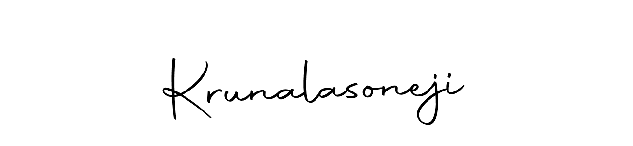 Create a beautiful signature design for name Krunalasoneji. With this signature (Autography-DOLnW) fonts, you can make a handwritten signature for free. Krunalasoneji signature style 10 images and pictures png