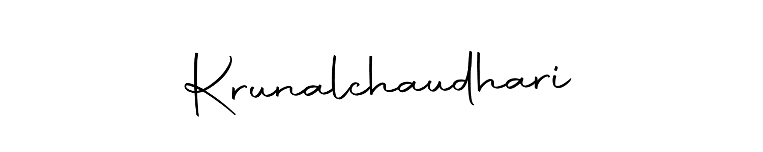 Use a signature maker to create a handwritten signature online. With this signature software, you can design (Autography-DOLnW) your own signature for name Krunalchaudhari. Krunalchaudhari signature style 10 images and pictures png