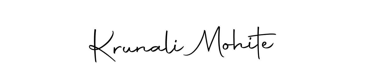 Make a beautiful signature design for name Krunali Mohite. Use this online signature maker to create a handwritten signature for free. Krunali Mohite signature style 10 images and pictures png