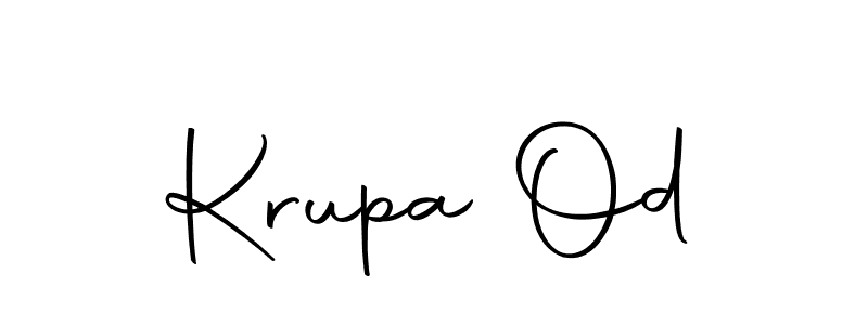 Create a beautiful signature design for name Krupa Od. With this signature (Autography-DOLnW) fonts, you can make a handwritten signature for free. Krupa Od signature style 10 images and pictures png