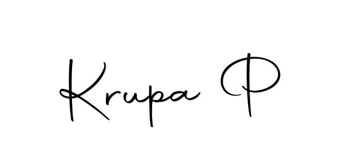 How to make Krupa P signature? Autography-DOLnW is a professional autograph style. Create handwritten signature for Krupa P name. Krupa P signature style 10 images and pictures png