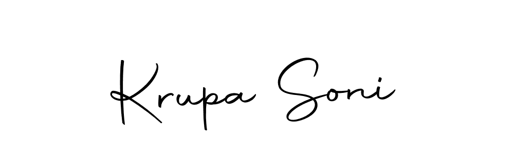 Krupa Soni stylish signature style. Best Handwritten Sign (Autography-DOLnW) for my name. Handwritten Signature Collection Ideas for my name Krupa Soni. Krupa Soni signature style 10 images and pictures png