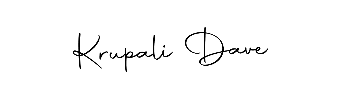 How to make Krupali Dave name signature. Use Autography-DOLnW style for creating short signs online. This is the latest handwritten sign. Krupali Dave signature style 10 images and pictures png