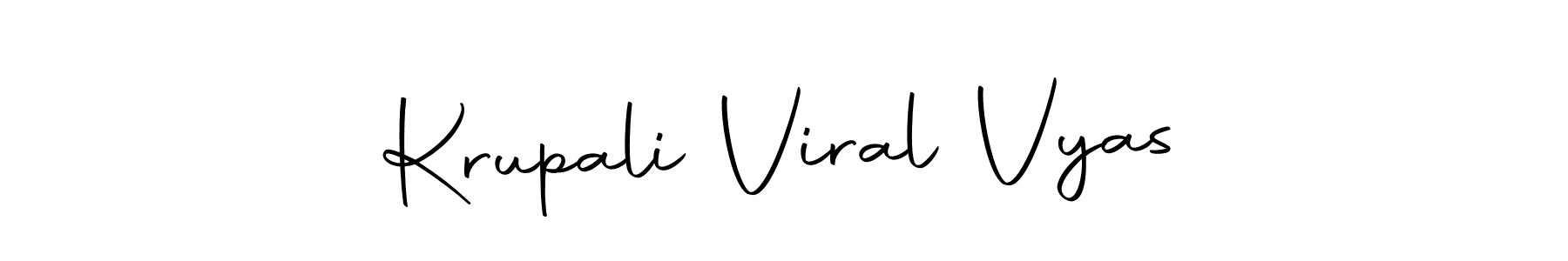 It looks lik you need a new signature style for name Krupali Viral Vyas. Design unique handwritten (Autography-DOLnW) signature with our free signature maker in just a few clicks. Krupali Viral Vyas signature style 10 images and pictures png