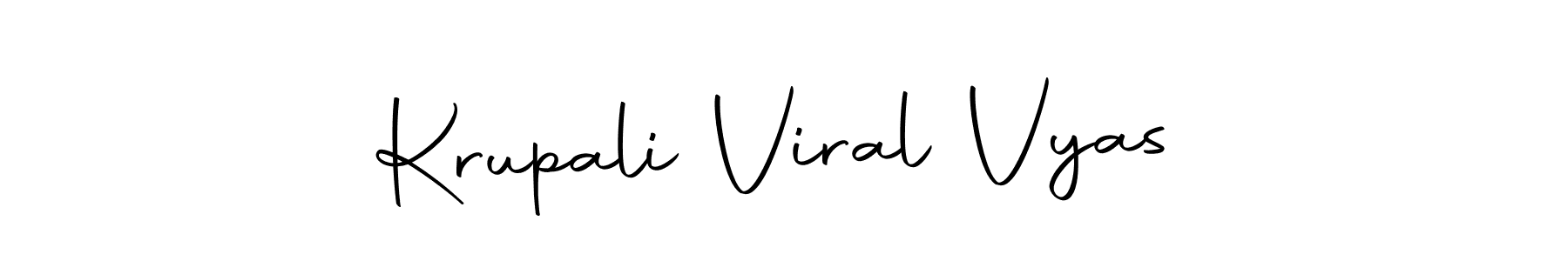 It looks lik you need a new signature style for name Krupali Viral Vyas. Design unique handwritten (Autography-DOLnW) signature with our free signature maker in just a few clicks. Krupali Viral Vyas signature style 10 images and pictures png