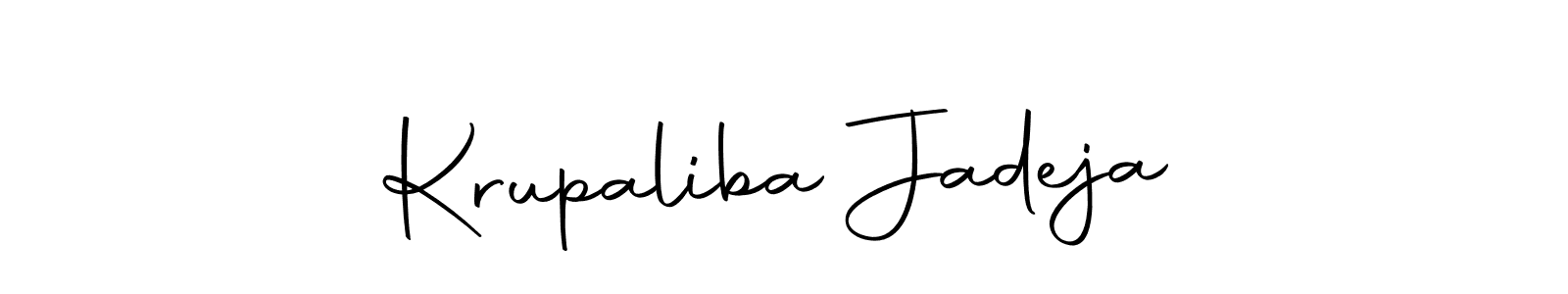 Make a beautiful signature design for name Krupaliba Jadeja. Use this online signature maker to create a handwritten signature for free. Krupaliba Jadeja signature style 10 images and pictures png