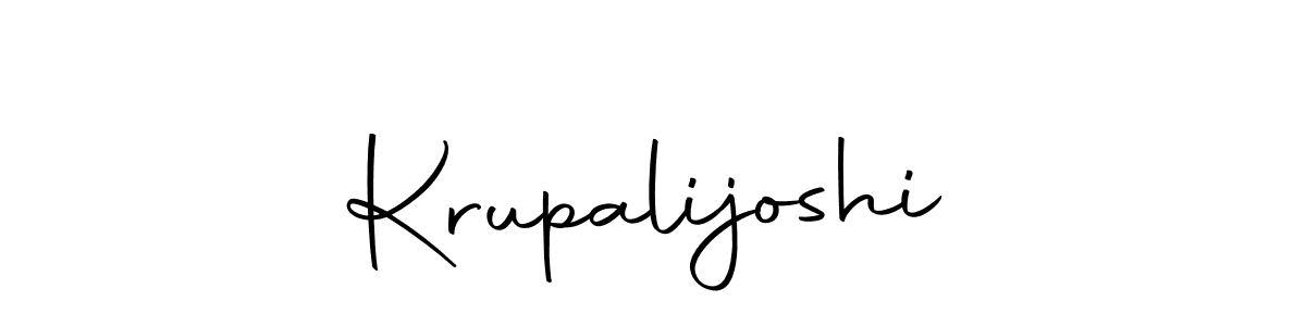 Make a beautiful signature design for name Krupalijoshi. Use this online signature maker to create a handwritten signature for free. Krupalijoshi signature style 10 images and pictures png