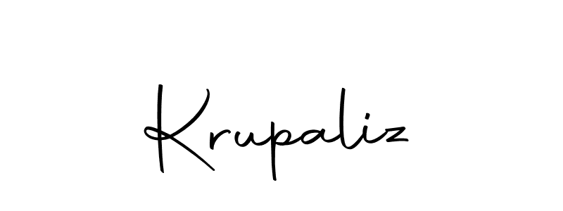 How to make Krupaliz name signature. Use Autography-DOLnW style for creating short signs online. This is the latest handwritten sign. Krupaliz signature style 10 images and pictures png