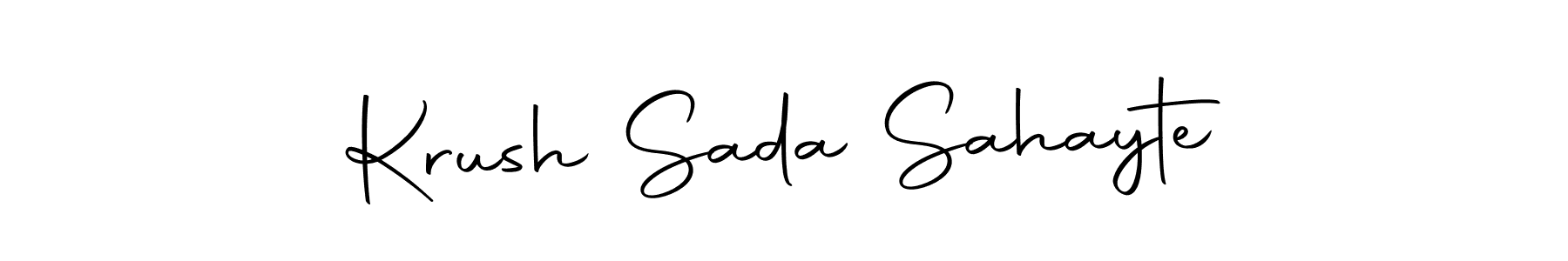 How to make Krush Sada Sahayte name signature. Use Autography-DOLnW style for creating short signs online. This is the latest handwritten sign. Krush Sada Sahayte signature style 10 images and pictures png