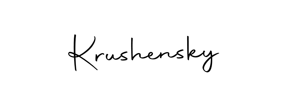 Create a beautiful signature design for name Krushensky. With this signature (Autography-DOLnW) fonts, you can make a handwritten signature for free. Krushensky signature style 10 images and pictures png