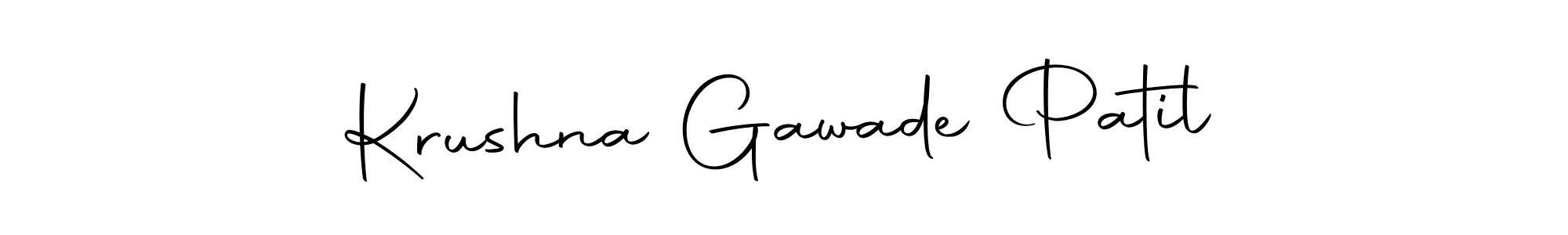 Similarly Autography-DOLnW is the best handwritten signature design. Signature creator online .You can use it as an online autograph creator for name Krushna Gawade Patil. Krushna Gawade Patil signature style 10 images and pictures png