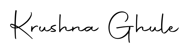 You should practise on your own different ways (Autography-DOLnW) to write your name (Krushna Ghule) in signature. Don't let someone else do it for you. Krushna Ghule signature style 10 images and pictures png