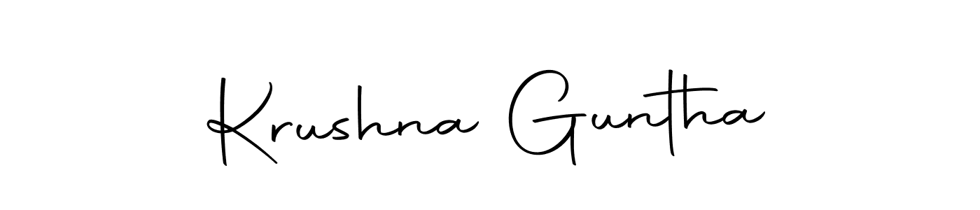 Krushna Guntha stylish signature style. Best Handwritten Sign (Autography-DOLnW) for my name. Handwritten Signature Collection Ideas for my name Krushna Guntha. Krushna Guntha signature style 10 images and pictures png