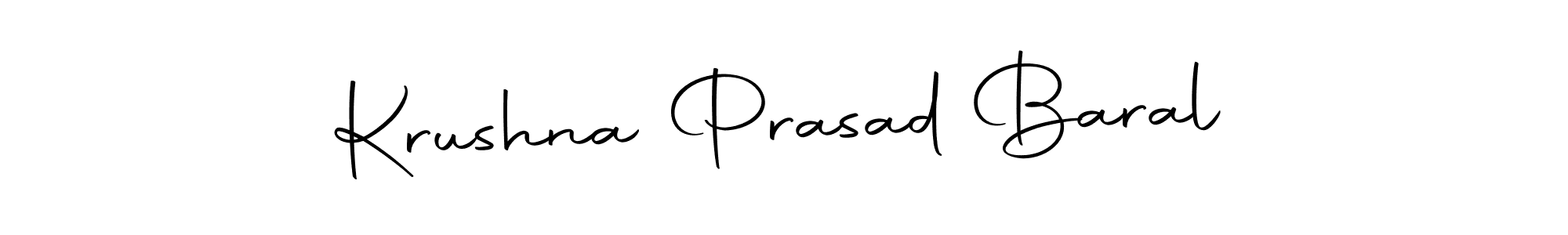 Create a beautiful signature design for name Krushna Prasad Baral. With this signature (Autography-DOLnW) fonts, you can make a handwritten signature for free. Krushna Prasad Baral signature style 10 images and pictures png