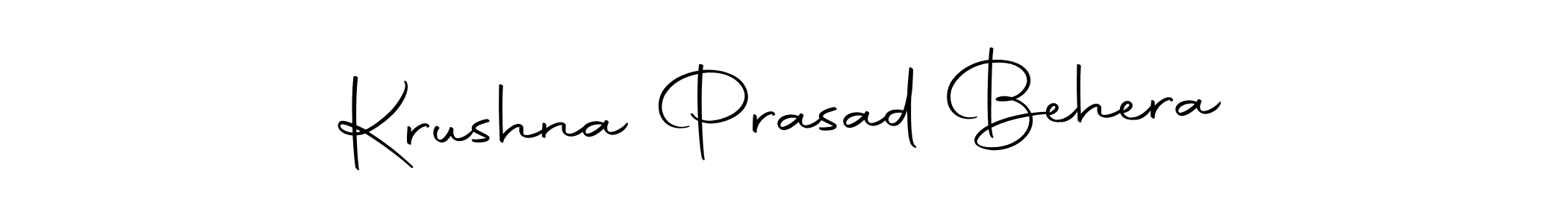 Create a beautiful signature design for name Krushna Prasad Behera. With this signature (Autography-DOLnW) fonts, you can make a handwritten signature for free. Krushna Prasad Behera signature style 10 images and pictures png