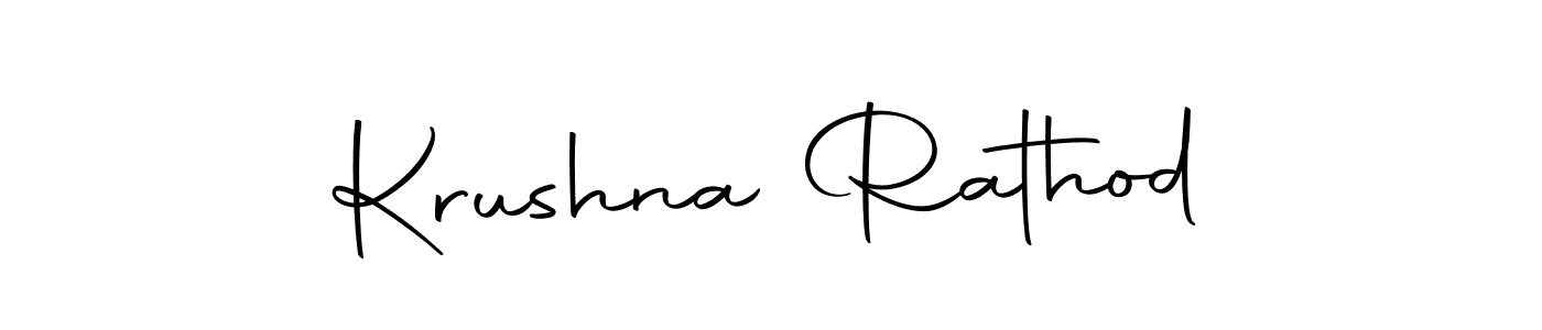 Design your own signature with our free online signature maker. With this signature software, you can create a handwritten (Autography-DOLnW) signature for name Krushna Rathod. Krushna Rathod signature style 10 images and pictures png