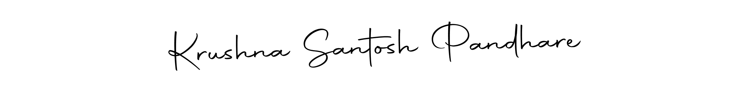 You should practise on your own different ways (Autography-DOLnW) to write your name (Krushna Santosh Pandhare) in signature. don't let someone else do it for you. Krushna Santosh Pandhare signature style 10 images and pictures png