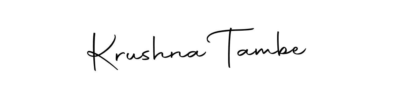 Krushna Tambe stylish signature style. Best Handwritten Sign (Autography-DOLnW) for my name. Handwritten Signature Collection Ideas for my name Krushna Tambe. Krushna Tambe signature style 10 images and pictures png