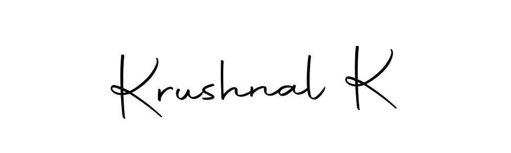 Here are the top 10 professional signature styles for the name Krushnal K. These are the best autograph styles you can use for your name. Krushnal K signature style 10 images and pictures png