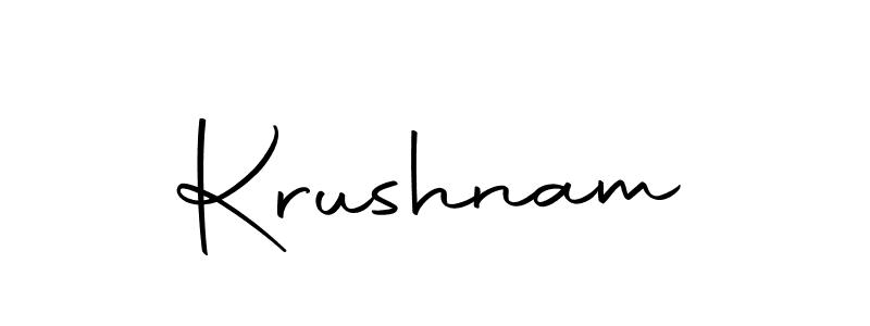 Design your own signature with our free online signature maker. With this signature software, you can create a handwritten (Autography-DOLnW) signature for name Krushnam. Krushnam signature style 10 images and pictures png