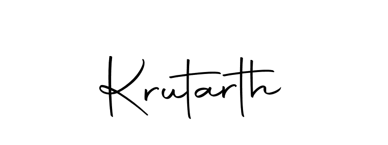 Similarly Autography-DOLnW is the best handwritten signature design. Signature creator online .You can use it as an online autograph creator for name Krutarth. Krutarth signature style 10 images and pictures png