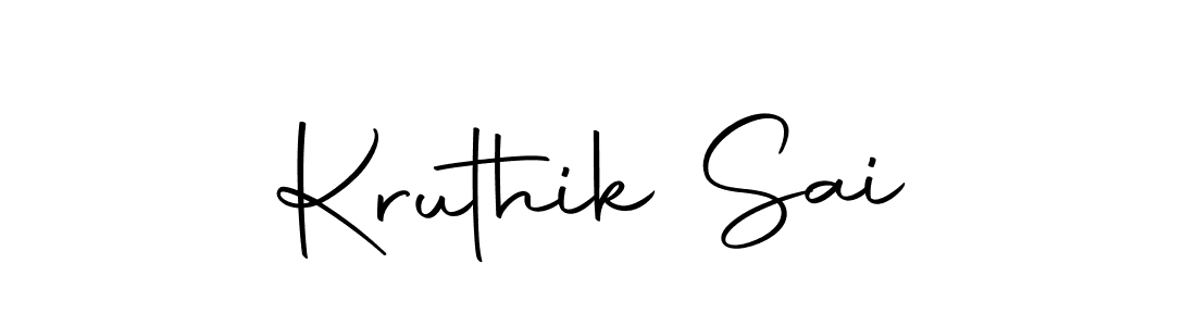You can use this online signature creator to create a handwritten signature for the name Kruthik Sai. This is the best online autograph maker. Kruthik Sai signature style 10 images and pictures png