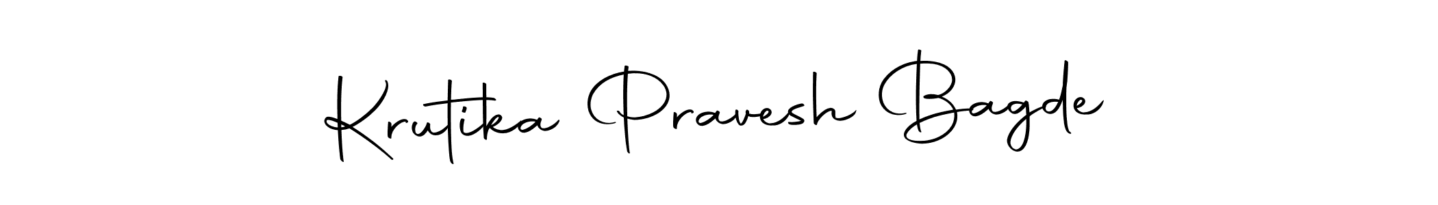 Autography-DOLnW is a professional signature style that is perfect for those who want to add a touch of class to their signature. It is also a great choice for those who want to make their signature more unique. Get Krutika Pravesh Bagde name to fancy signature for free. Krutika Pravesh Bagde signature style 10 images and pictures png