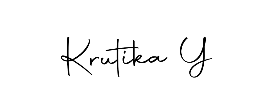 Create a beautiful signature design for name Krutika Y. With this signature (Autography-DOLnW) fonts, you can make a handwritten signature for free. Krutika Y signature style 10 images and pictures png