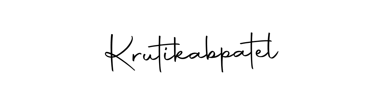 How to make Krutikabpatel name signature. Use Autography-DOLnW style for creating short signs online. This is the latest handwritten sign. Krutikabpatel signature style 10 images and pictures png