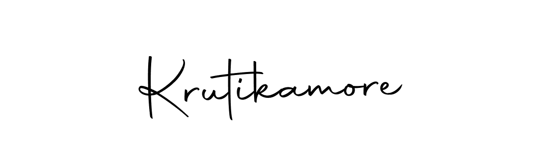 Use a signature maker to create a handwritten signature online. With this signature software, you can design (Autography-DOLnW) your own signature for name Krutikamore. Krutikamore signature style 10 images and pictures png