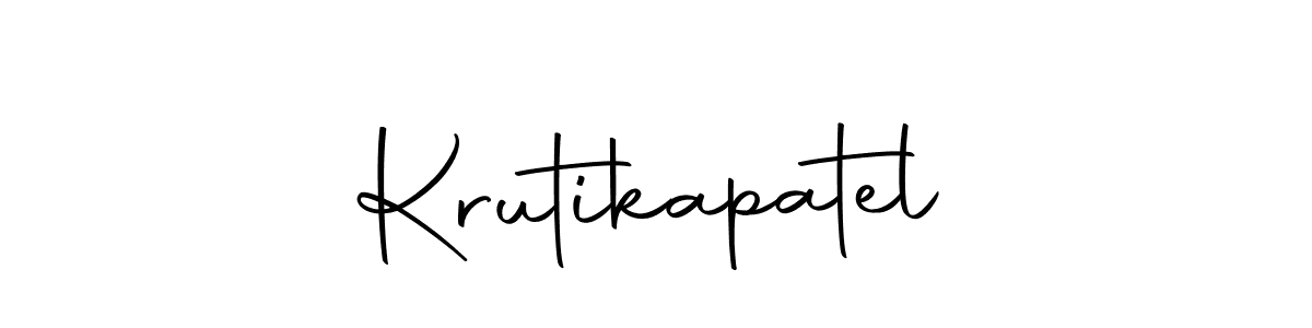 How to make Krutikapatel name signature. Use Autography-DOLnW style for creating short signs online. This is the latest handwritten sign. Krutikapatel signature style 10 images and pictures png
