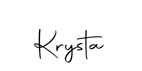 Design your own signature with our free online signature maker. With this signature software, you can create a handwritten (Autography-DOLnW) signature for name Krysta. Krysta signature style 10 images and pictures png