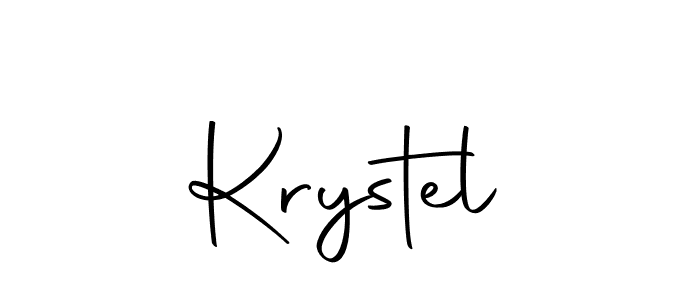 How to make Krystel name signature. Use Autography-DOLnW style for creating short signs online. This is the latest handwritten sign. Krystel signature style 10 images and pictures png