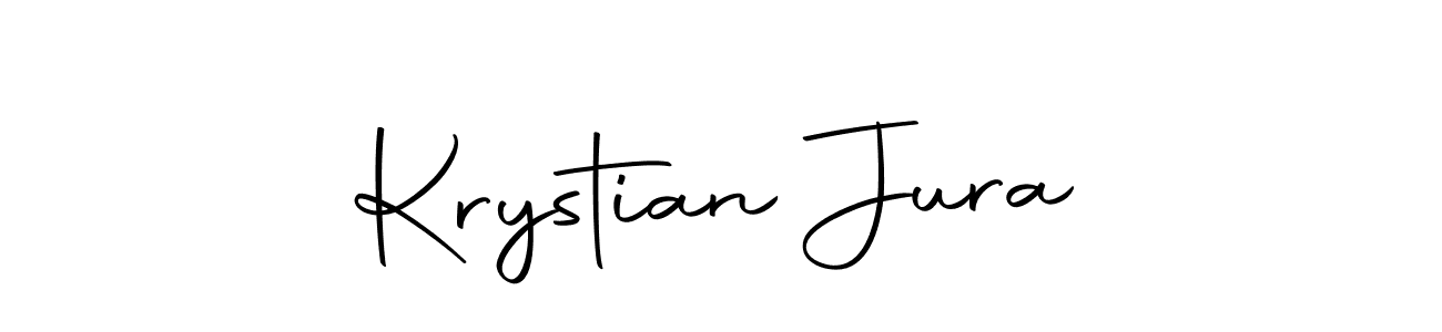 How to make Krystian Jura name signature. Use Autography-DOLnW style for creating short signs online. This is the latest handwritten sign. Krystian Jura signature style 10 images and pictures png